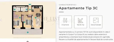 Apartament de 3 camere in ansamblu rezidential de lux langa Pipera Plaza - Bucuresti