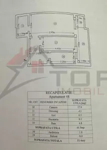Apartament 1 Camera D - 51mp - Bloc Nou - Tatarasi - foto 8