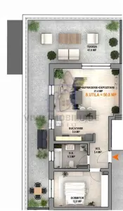 Apartament de vanzare in Sibiu - 2 camere, terasa 47 mp, bloc nou cu lift, Calea Surii Mici - foto 2