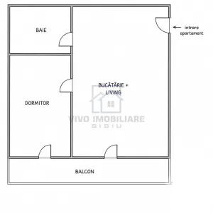 Apartament de vanzare in Sibiu - 2 camere, cu balcon si loc de parcare privat, Cartierul Arhitectilor - foto 2