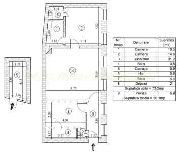 Apartament deosebit cu 3 camere str. Castelului - foto 3