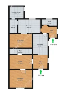 Casa individuala de vanzare cu 4 camere 2 bai deschidere la 2 strazi si teren de 395 mp situata in zona Trei Stejari din Sibiu - foto 9