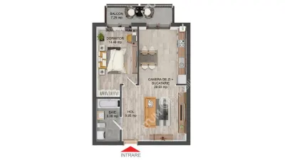 Apartament cu 2 camere si balcon de vanzare zona Pictor Brana - foto 8