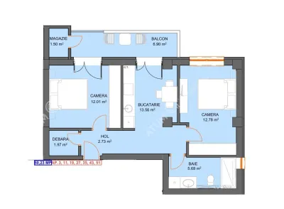De vanzare apartament cu 2 camere etajul 1 cu loc de parcare zona Doamna Stanca - foto 4