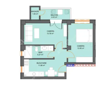 De vanzare apartament de 2 camere cu balcon si parcare subterana zona Doamna Stanca - foto 4