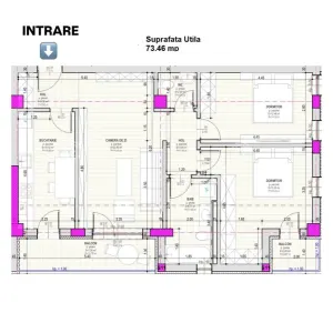 De vanzare apartament finisat la cheie cu 3 camere decomandate 2 bai si 2 balcoane zona Pictor Brana - foto 8