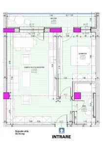De vanzare apartament la cheie cu 2 camere 50 mp utili etaj 1 zona Pictor Brana din Selimbar - foto 6