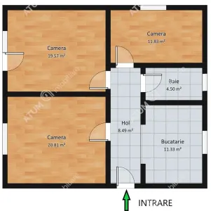 Se vinde apartament cu 3 camere de 72 mp si gradina in zona Vasile Aaron din Sibiu - foto 5