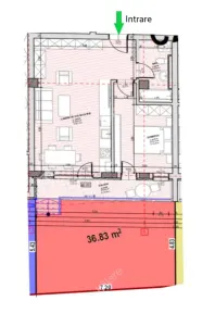De vanzare apartament la cheie cu 2 camere gradina proprie zona Pictor Brana din Selimbar - foto 6