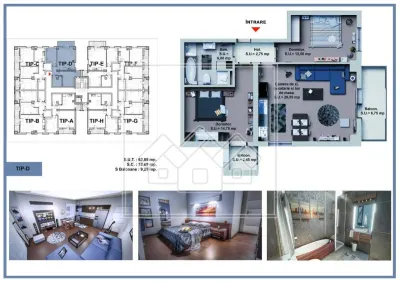 Ap. nou, 3 camere, 65,25 mp, bloc nou cu lift - foto 4