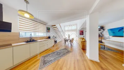 Penthouse cu design deosebit, mobilat modern, terasa - foto 4
