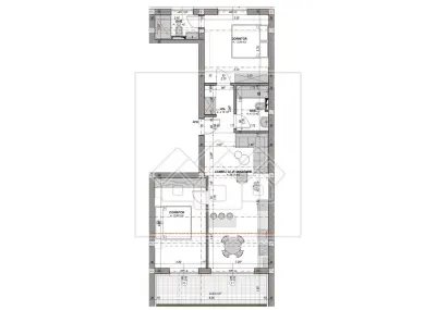 Ap. 3 camere, aer conditionat, terasa 9.31 mp - 2 bai - foto 8