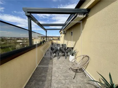 Penthouse de vanzare, terasa de 120 mp, mobilat si utilat confort lux - foto 5