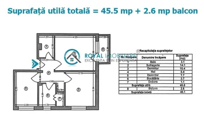 Royal Imobiliare - Vanzare apartament 2 camere zona Vest - foto 8