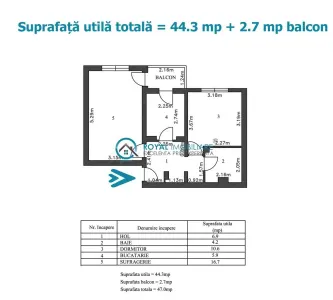 Royal Imobiliare - Vanzare apartament 2 camere zona Ienachita Vacarescu - foto 15