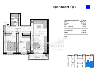 Apartament 3 camere 67mp - foto 1