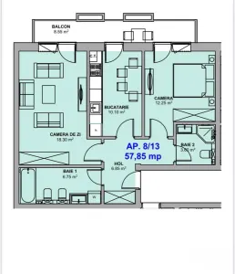 Apartament la cheie 2 camere et.III,zona Doamna Stanca -Dedeman - foto 10