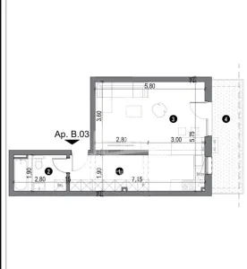 Apartament 1 camera, parcare, gradina, zona Freidorf, Timisoara - foto 2