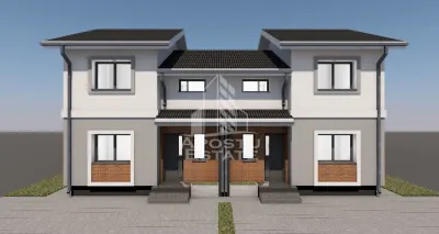 Jumatate de duplex,4 camere si 2 bai,Giarmata la stadiul de proiect - Giarmata
