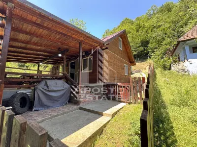 Casa din lemn, zona muntoasa, cu rau, la cheie, Ribita, Hunedoara - foto 4