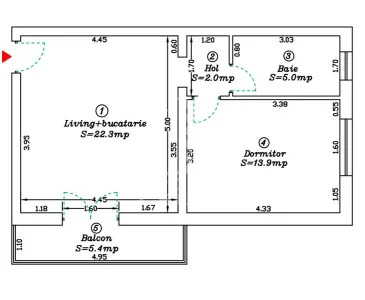 Oportunitate investitie apartament cu 2 camere etajul 1 cu balcon - foto 6