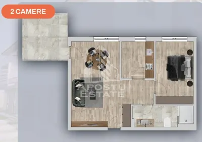 Apartament cu 2 camere in Chisora /Giroc - Chisoda