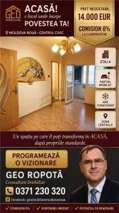 Garsoniera 1 camera in Centru Civic din Moldova Noua - Moldova Noua